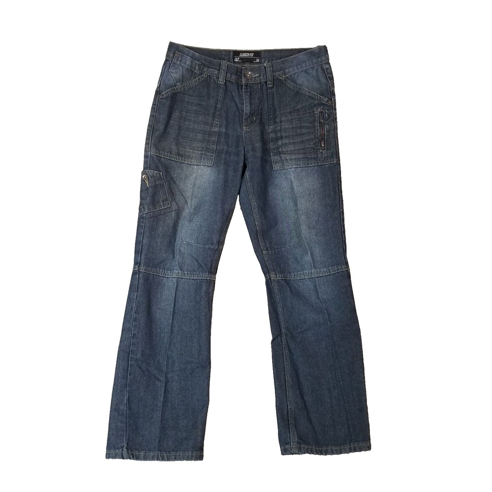 RT Casual jeans men's‎ 34x30 slouch fit blue denim pants Y2K RARE